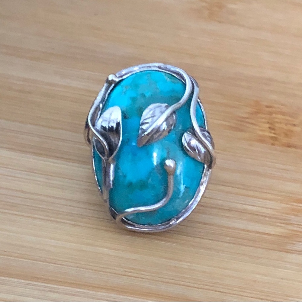 $79  Estate Fashion Ring   Sterling Silver   Marked ID  925 SSP   Size 10 & 1/4 - Picture 6 of 9